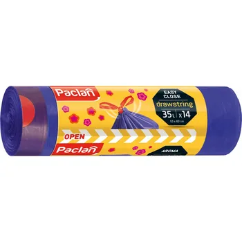Pytle na odpadky Paclan pytle na odpadky se stahovací páskou, vonné, 35 l, 14 ks