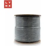 LYNX FTP kabel, Cat6, PVC (Eca), celoměděný, vnitřní, šedý, cívka 305m