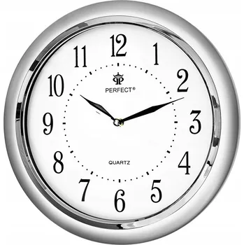Hodiny Nástěnné hodiny Perfect stříbrné 31,5 cm