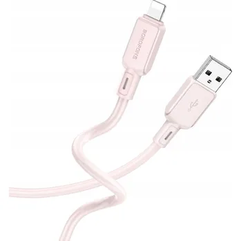 Datový kabel Kabel Borofone USB - Apple Lightning 1 m růžový