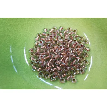 Dětské navlékací korálky Korálky PRECIOSA rokajl vel.7/0 - čirá s měděným průtahem - 10g