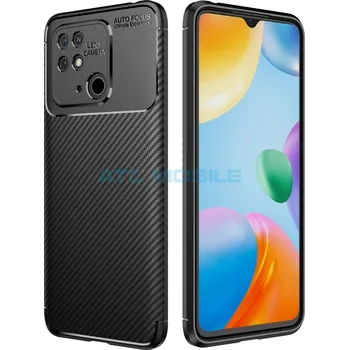 Pouzdro na mobilní telefon Shockproof Carbon Fiber kryt Xiaomi Redmi 10C černý a zpět 17 Kč s ATC Clubem