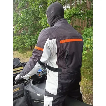 Moto oblečení Motocyklová kombinéza prodloužená bunda kalhoty s laclem Bezpečná ! L