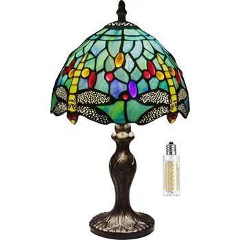 Lampička LAMPA STOLNÍ VINTAGE RUČNĚ MALOVANÁ DO LOŽNICE PRACOVNY KANCELÁŘE VÍCEBAREVNÁ