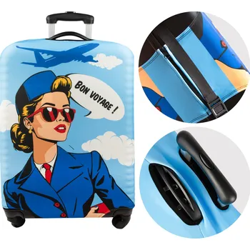 Obal na kufr Sillar s motivem letušky 62x43x27 cm M