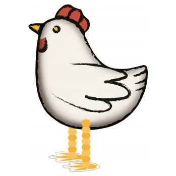 Balónek Fóliový balónek chodící Kuře 59 cm (23") - Riethmuller /BAL