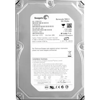 Interní pevný disk SEAGATE BARRACUDA 7200.9 500GB 7.2K 16MB SATA II 3.5'' ST3500641AS