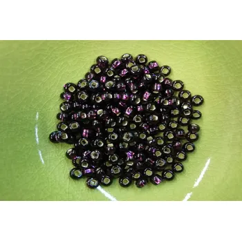 Dětské navlékací korálky Korálky PRECIOSA rokajl vel.7/0 - tmavě fialová čirá - 10g