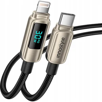 Datový kabel Kabel innostyle USB-C - Apple Lightning 1,2 m černý