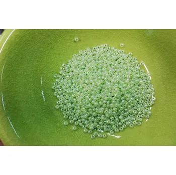 Dětské navlékací korálky Korálky PRECIOSA rokajl vel.11/0 - světle zelená lesklá - 10g