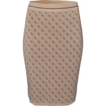 Dámská sukně Dámské Sukně GUESS LISE 4G SKIRT SWTR W4BD53Z37K0-F1FP – Hnědá L