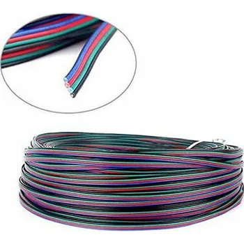 LED osvětlení KABEL / VODIČ pro LED pásky RGB 4žilový 4x0,35 1m