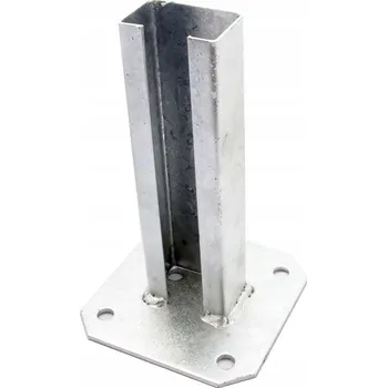 Příslušenství pro plot Ocelová patka ABC pro panelové oplocení 60x40mm, hnědá RAL 8017