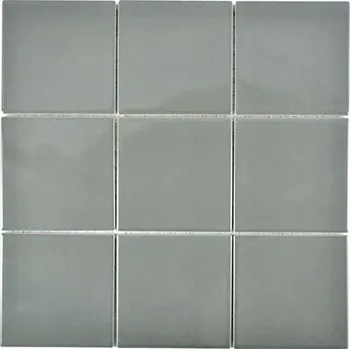 Keramická mozaika, šedá s velkými kostkami 10x10 cm