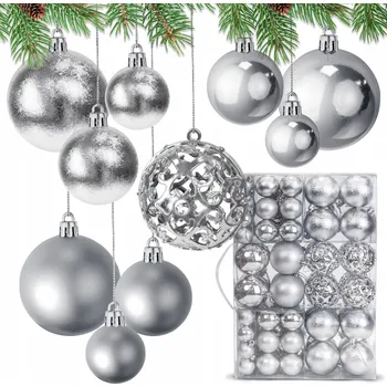 Vánoční dekorace Zdobená Vánoční Koule , Hladká Vánoční Koule , Tvarované Vánoční Baňky , vánoční koule cetek 6 cm 100 ks