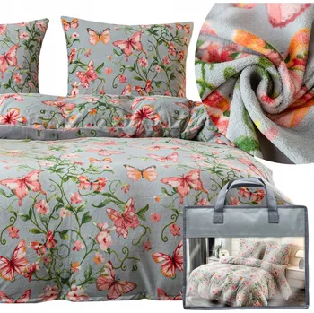 Povlečení POVLEČENÍ 160x200 3dílné z mikrovlákna PLUSZOWE zimní chlupaté medvídkové MARTINO