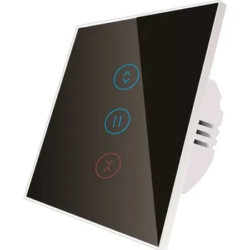 vypínač SKLENĚNÝ DOTYKOVÝ SPÍNAČ ŽALUZIÍ Černý VYPNUTÍ PRO ROLETY WIFI TUYA