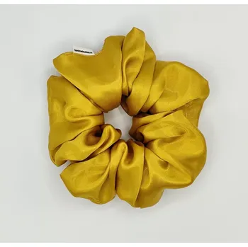 Saténová Scrunchie gumička zlatá XXL