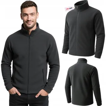 Pánská mikina Fleecová PRACOVNÍ Mikina fleecová Pánská Pracovní BOZP Ochranná TEPLÁ SILNÁ ŠEDÁ