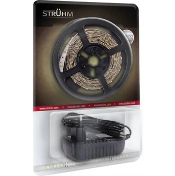 LED osvětlení STRUHM Kompletní LED pásek se zástrčkou 230V LATE 5m IP20 teplá bílá