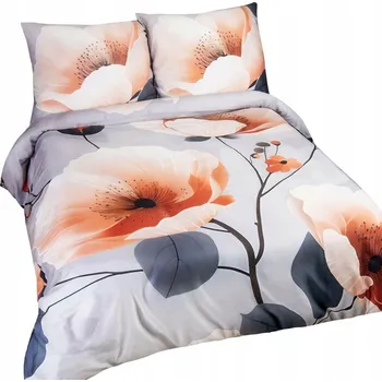 Povlečení Povlečení saténové bavlněné SATYNLOVE PREMIUM 160x200 květiny listy