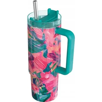 Termohrnek Quokka Vibe Smartgrip, Nerezový termo pohár Oil Petals, 880ml, 40371
