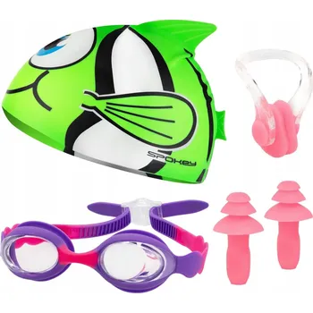 Plavecký Set Brýle na Plavání do Bazénu + Silikonová Čepice + Špunty do Uší