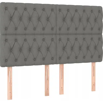 Čelo postele tmavě šedé 160x118 cm, 4 ks