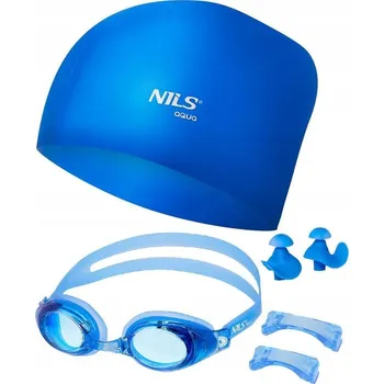 Plavecký Set Brýle na Plavání do Bazénu + Čepice + Špunty do Uší
