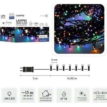 Vánoční dekorace Světelný had Chomik 201 - 300 LED