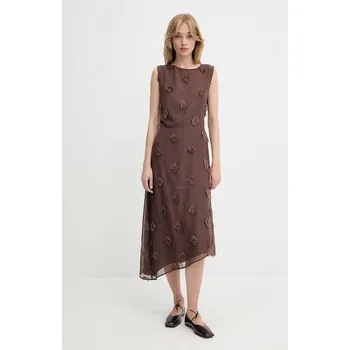 Dámské oblečení Šaty Samsoe Samsoe SAPORTOFINO F25200057 hnědá 89X, vel. XS