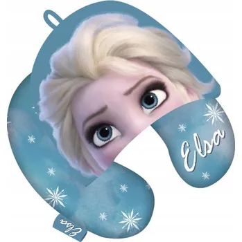 Polštář Cestovní Polštář s kapucí Arditex Ledové Království v modré barvě