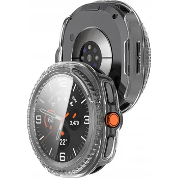 Pouzdro na mobilní telefon Pouzdro s vestavěným sklem Bizon pro Samsung Galaxy Watch 8 Classic 46 mm