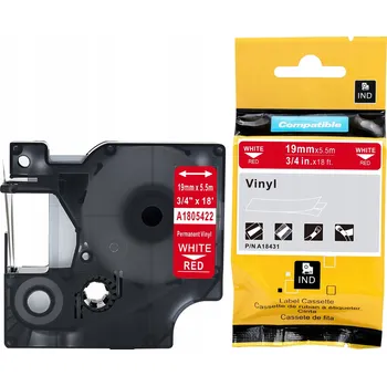 Pásek do tiskárny Vinylová páska 19 mm Specmark pro DYMO RHINO 1805422 Červená