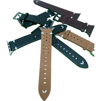 Luxusní Kožený Pásek Pro Apple Watch – Styl, Který Vydrží Barva: Černá -Černá Přeska