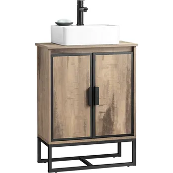 Koupelnový nábytek Skříňka pod umyvadlo Zanzani béžová, dvoudveřová, 62x30x80 cm