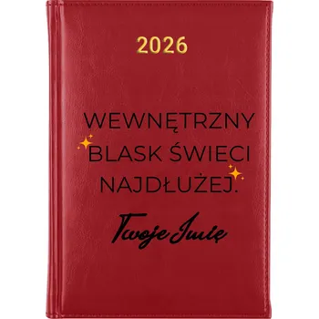 Diář Knižní kalendář 2026 A5 červený