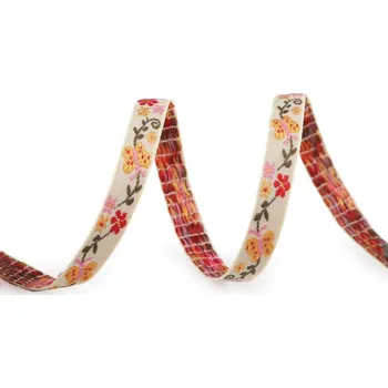 Vzorovka šíře 10 mm - 2 krémová světlá žlutá