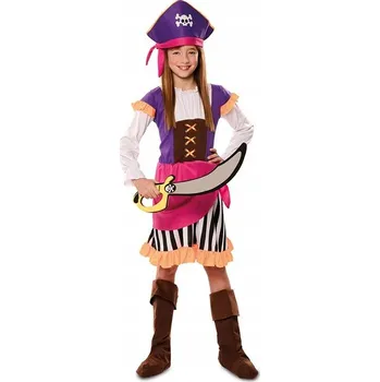 Karnevalový kostým KOSTÝM PIRÁTKA PIRÁTKY PŘEVLEK PRO DÍVKY KARNEVAL 128