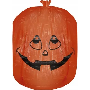 Pytle na odpadky PYTLE Tašky DÝNĚ Oranžové dekorativní dýně na HALLOWEEN 3ks