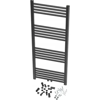Radiátor KOUPELNOVÝ RADIÁTOR ŽEBŘÍKOVÝ MODERNÍ ČERNÝ 130x50 cm RAVEN