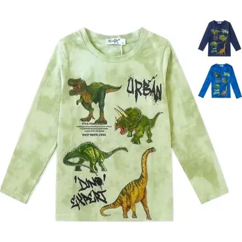 CHLAPECKÉ TRIČKO S DINOSAURY DT9418 VELIKOSTI 98-128 Velikost: 128, Barva: Zelená