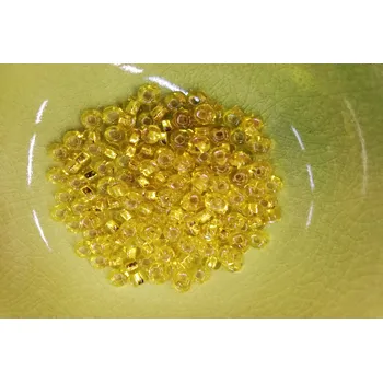 Dětské navlékací korálky Korálky PRECIOSA rokajl vel.7/0 - žlutá čirá - 10g