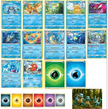 Karetní hra Originální karty Pokémon TCG – Balíček Vodní Energie od Marta|SMIETANA ART GANG