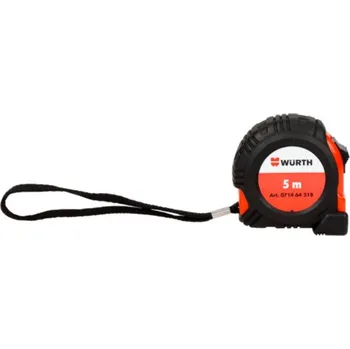 metr WURTH SVINOVACÍ METR S GUMOVANÝM POUZDREM, MĚŘICÍ PÁSMO, METR, 5 M
