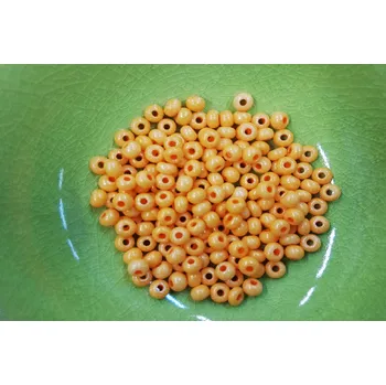 Dětské navlékací korálky Korálky PRECIOSA rokajl vel.7/0 - oranžová lesklá - 10g