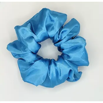Saténová Scrunchie gumička tyrkysová XXL