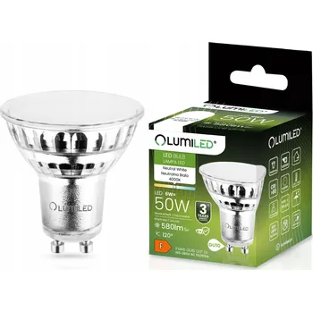 Žárovka LED žárovka GU10 Reflektor 6W = 50W 580lm 4000K Neutrální bílá 120° LUMILED