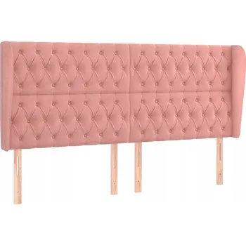 Čelo postele samet růžové 203x23x118 cm