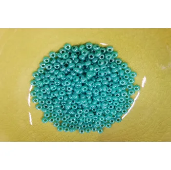 Dětské navlékací korálky Korálky PRECIOSA rokajl vel.8/0 - smaragdová lesklá - 10g